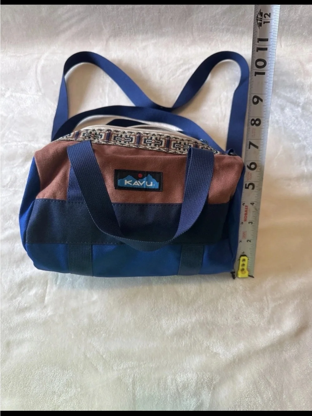 KAVU Manastash Mini Canvas Duffle Multicolor Crossbody Bag